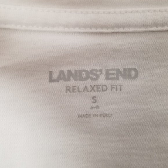Lands’ End Relaxed Fit Supima Cotton Crewneck T-Shirt - Picture 4 of 7